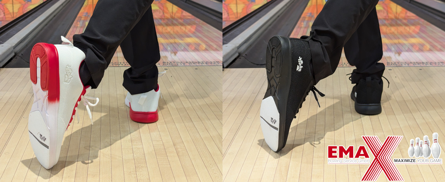 Жіноче/Чоловіче/Юнацьке взуття для боулінгу Aloha HexaGo – для правші та лівші, чорний, 38 EU