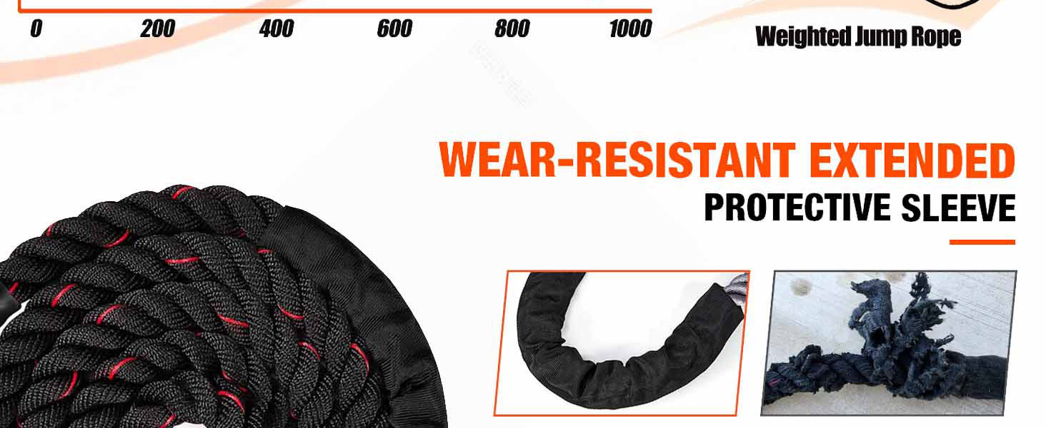 Скакалка, Battle Ropes, 280 см, 0,6 кг, для силових тренувань та загальної фізичної підготовки, чорний, преміум-якість