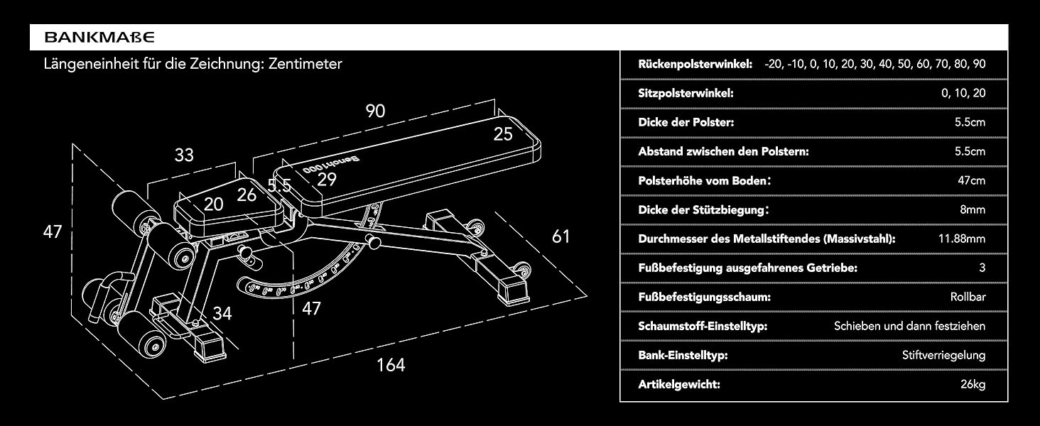 Регульована лава для тренувань Keppi Bench1000 Pro, 600 кг, для дому, штанги та силові вправи