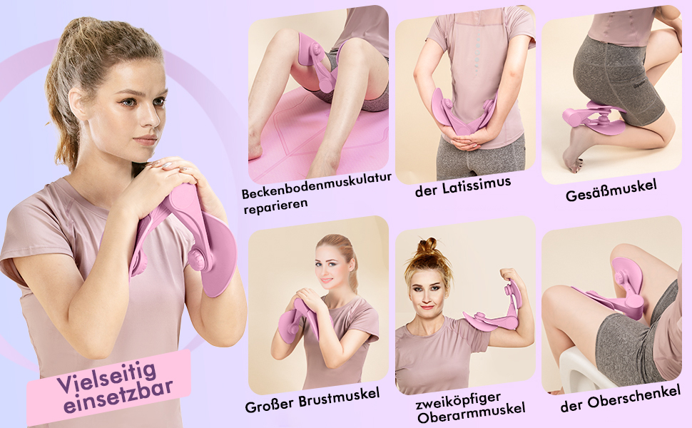 Тренування тазового дна та внутрішньої поверхні стегна: тренажер для дому, рожевий