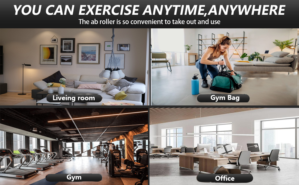 Аб'ютер (Ab Roller) для пресу з наколінником, автоматичний, 6 упорів для ліктів, 4 колеса, тренажер для пресу для дому
