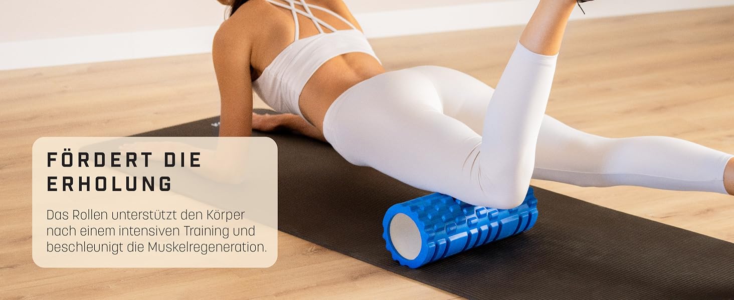 Ролик KG PHYSIO Fascia & Foam Roller 3 зони, спина, хребет, чорний