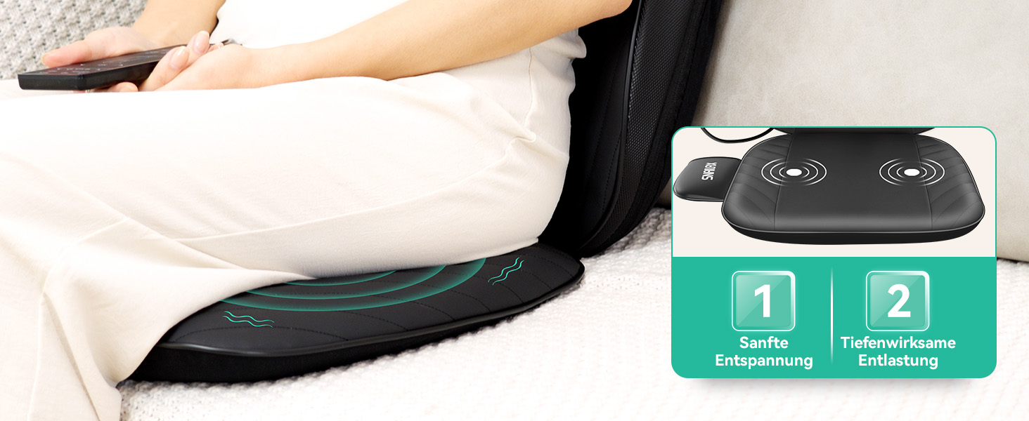 Масажне крісло Snailax з функцією шиацу, масажер спини та шиї з підігрівом, масажна підстилка з вібрацією, подарунок для жінок та чоловіків XL