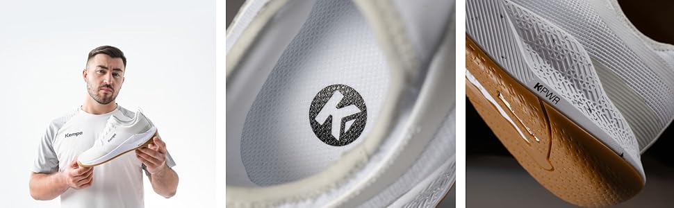 Жіночі кросівки для гандболу Kempa Kourtfly, 39 EU, білий/сірий