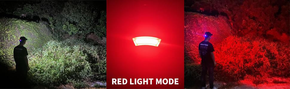 DARKBEAM COB Фонарик на голову LED з червоним світлом, перезаряджається USB, 2000 люмен, водонепроникний, для риболовлі, ремонту та будівництва, з акумуляторами, час роботи 7-14 годин