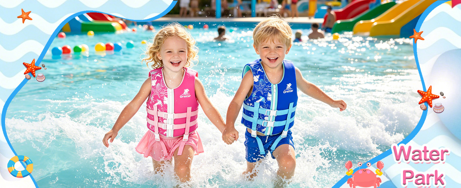 Дитячий рятувальний жилет Kinder Schwimmweste Neopren, рожевий, L (6-9 років / 30-35 кг)