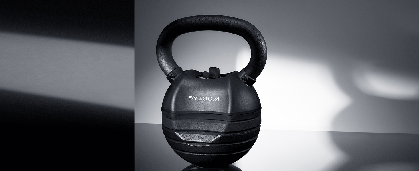 Гиря регульована BYZOOM FITNESS 18 кг, серія Pure, 5 налаштувань