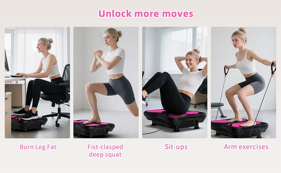 Вібраційна платформа QEIFEII для тренувань всього тіла, побудови м'язів та формування фігури. 200 швидкостей, вантажопідйомність 180 кг