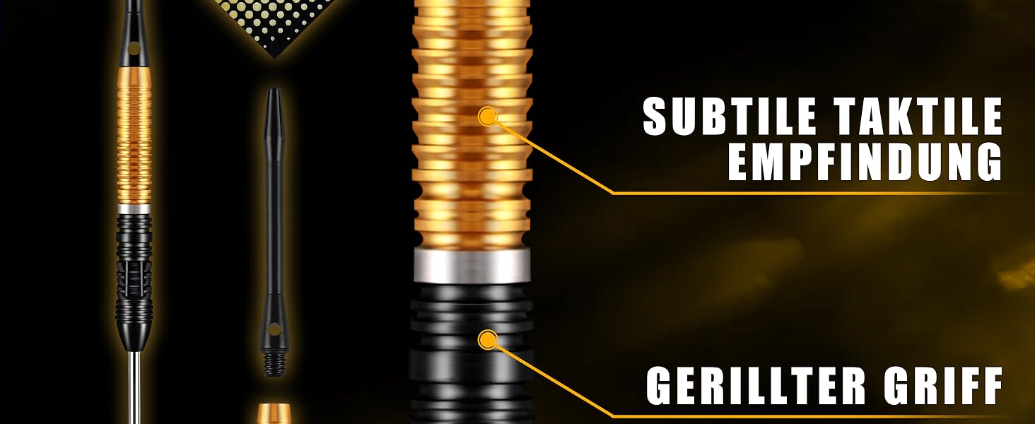 Дарти WIN.MAX з металевим наконечником 90% Tungsten (Вольфрам), 3 шт., 24 г, професійні сталеві дротики (Чорно-золоті 2026)
