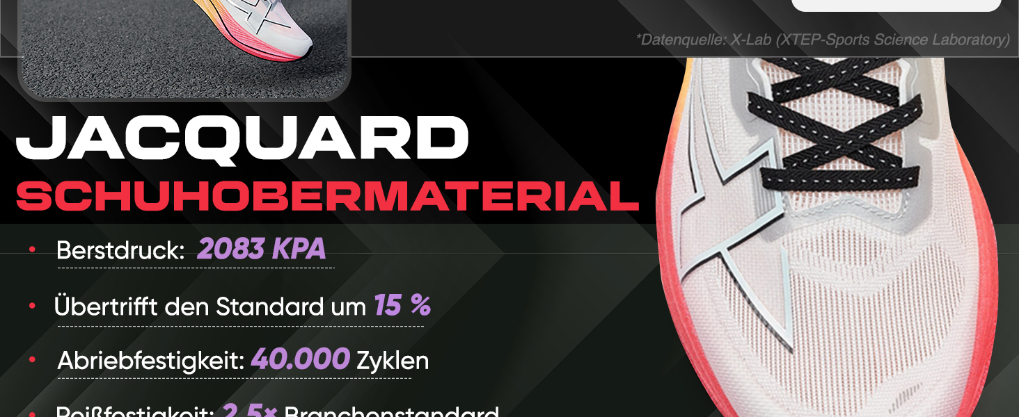 XTEP Professionelle бігові кросівки для чоловіків, 2000 км, висока амортизація, для тренувань та змагань, спортивне взуття, ідеально для тривалих пробіжок (від 10 км), розмір 40 EU, білий, неоновий лайм, зелений