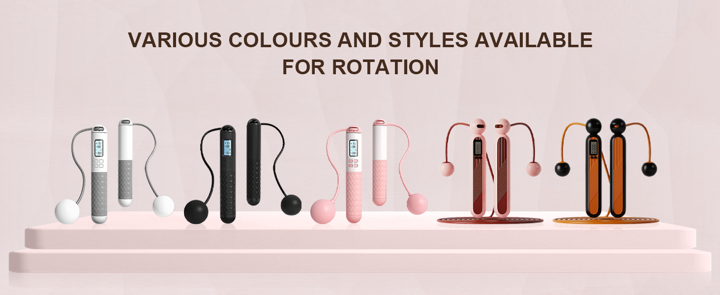 Стрибкове канат Flintronic з лічильником, регульований, з підшипниками та неслизькими ручками, інтелектуальний, з вагою, для тренувань, фітнесу, боксу, рожевий #5