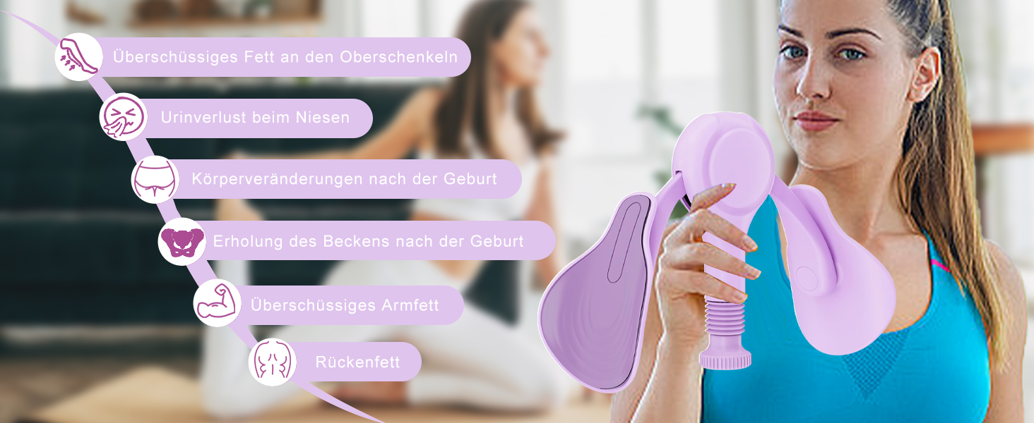 Тренування стегон та тазового дна: пристрій для дому, фіолетовий