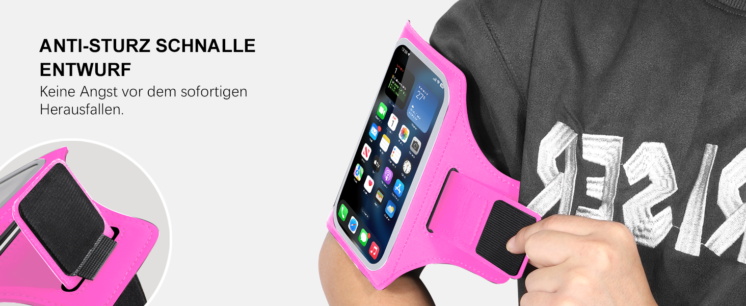 Спортивний браслет EOTW для бігу: тримач для телефону з кишенею для AirPods (5.5-6.0 дюйми)