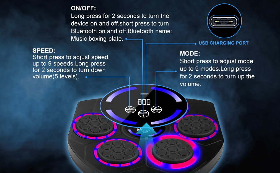 Боксерський тренажер JUOIFIP розумний Bluetooth для дому