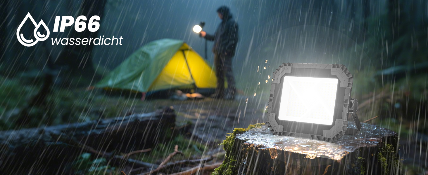 LED прожектор на акумуляторі CLV 200W, 20000mAh, IP66, вологостійкий, 4 режими, 2 рівні яскравості, USB, сонячна панель, для кемпінгу, будівництва, аварійне освітлення (чорний)