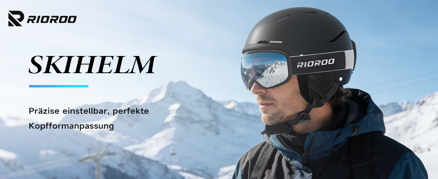 Шолом для катання на лижах та сноуборді, чорний, регульований, для чоловіків, жінок та підлітків (M)