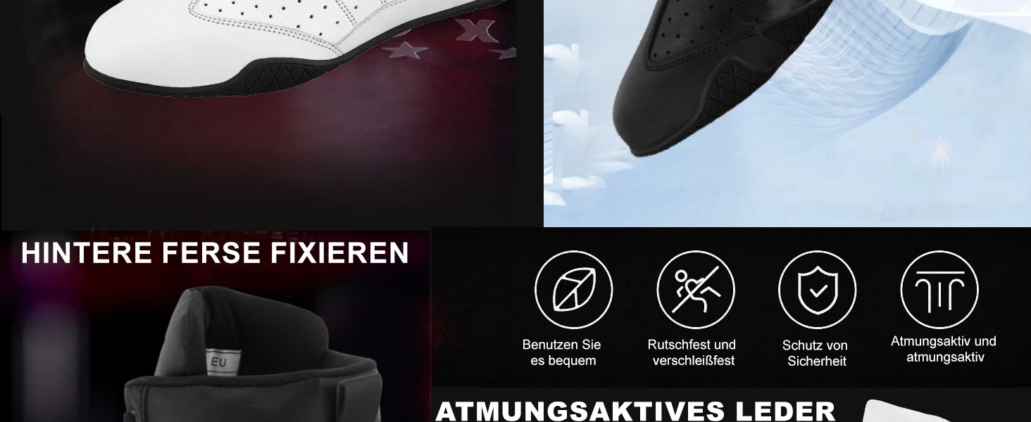 Боксерські черевики для чоловіків, Муай Тай, Кікбоксинг, спаринги, підлітки, боксери, тренери, бойові мистецтва, дихаючі, бодібілдинг, чорний, розмір 38-47