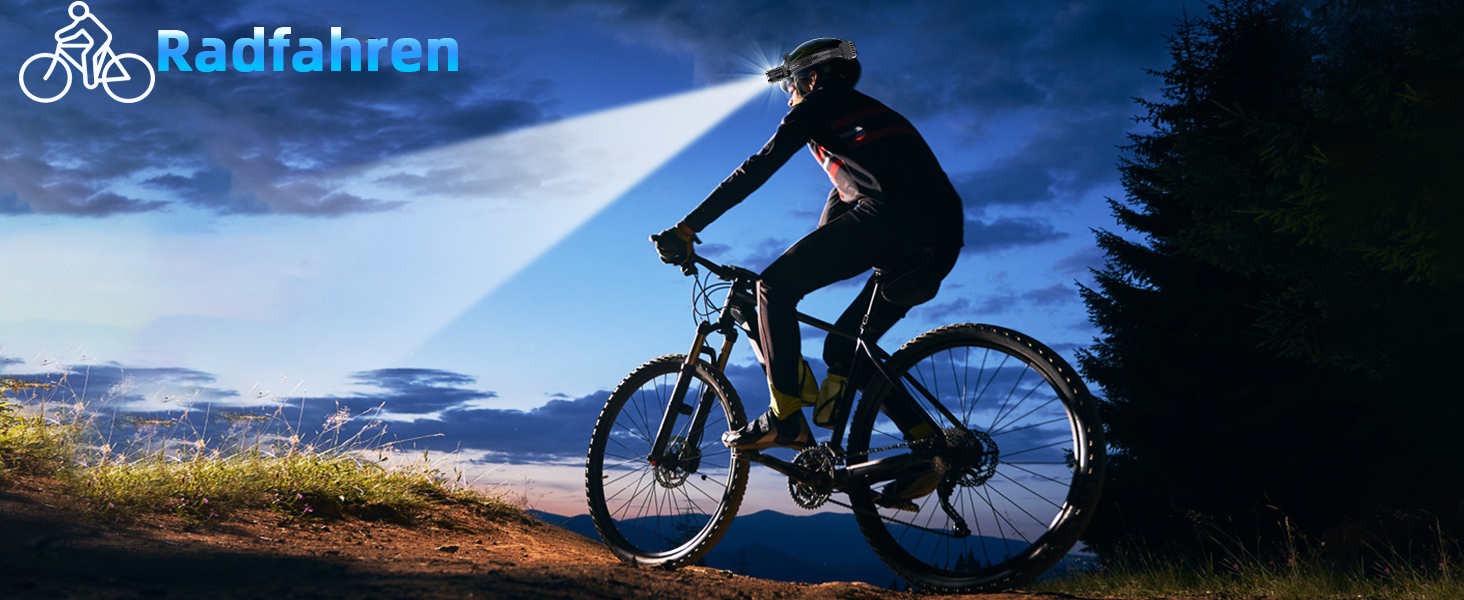 LED налобний ліхтар з акумулятором, надпотужний, з датчиком руху, 3 режими світла та 2 червоних, водонепроникний IPX7, для кемпінгу, бігу, риболовлі, походів, активного відпочинку та надзвичайних ситуацій