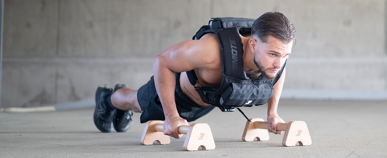 Утяжелитель Müller & Blum Premium 20 кг / 10 кг, регульований жилет для фітнесу з вантажами, чоловічий та жіночий, Cordura, для силових тренувань, чорний 20 кг