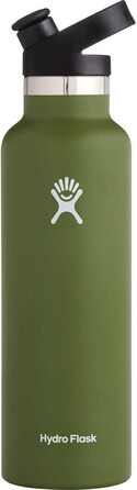 Термос пляшка HYDRO FLASK 621 мл, нержавіюча сталь, вакуумна ізоляція, спортивна кришка, герметична, для води, олива, підходить для посудомийки