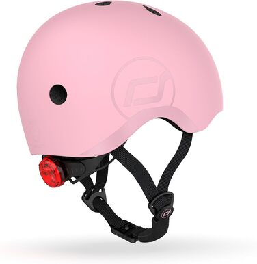 Дитячий шолом Scoot and Ride з регульованими ремінцями, матовий, розміри S/M, LED-світло, м'яка флісова підкладка