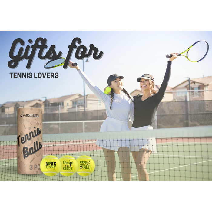 Набір CybGene Tennis Gifts: 3 унікальні м'ячі для гравців і собак