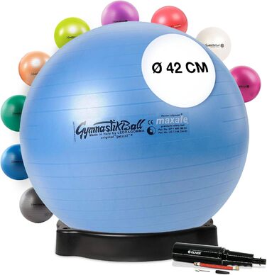 М'яч Pezzi Ball MAXAFE 42 см з Bowl & Pump, Lightblue