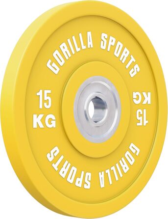 Бамперні пластини GORILLA SPORTS прогумовані 50 мм, 15 кг