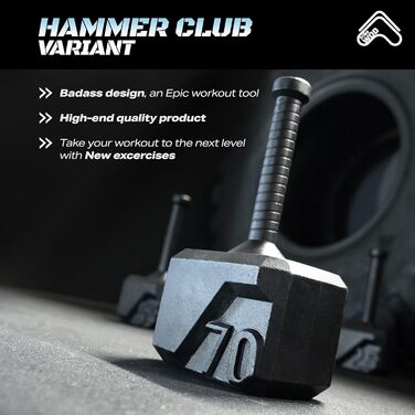 Гиря Tribe WOD Hammer 7-31 кг / 15-70 фунтів - тренажери для нарощування м'язової маси, кардіофітнесу, ваги для жінок і чоловіків (32 кг)