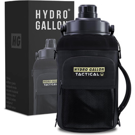Гідрофляга Hydro Gallon 3,5 л тактична, ізольована, з неіржавної сталі, військова якість, термос з широкою горловиною, ремінь, MOLLE, кишені, ручка