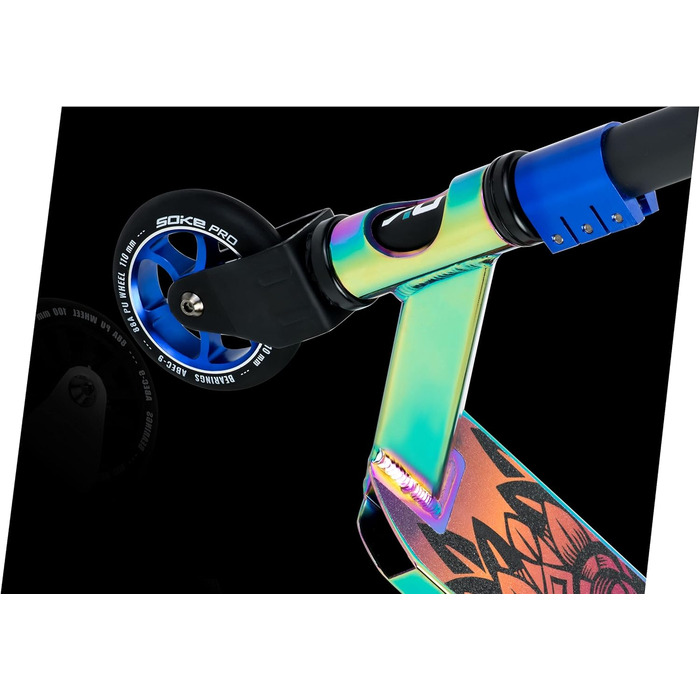 Трюковий самокат SOKE PRO Street Neo Chrome Kick Scooter з кульковим підшипником ABEC 9 Самокат Скутер для дорослих та дітей SOKE