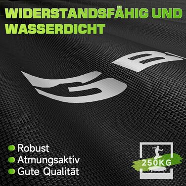 Міні-батут BCAN 250 кг, фітнес-батут Ø 123 см з банджі, регульована пінопластова ручка в 3 напрямках, стабільний і тихий ребаундер для вправ для дітей і дорослих, тренувальний зелений в приміщенні/саду
