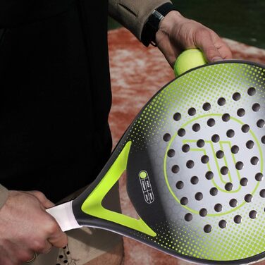 Ракетка LUXTRI Padel Jugador для початківців 360г Fiberglass/Eva (Jugador 750 біло-жовта)