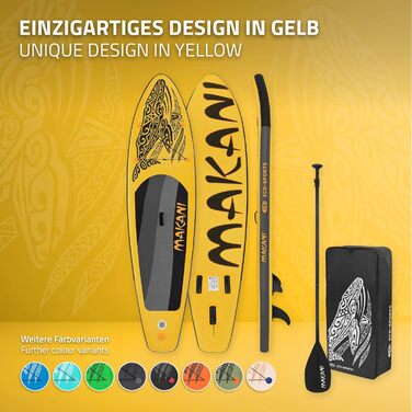 Надувна SUP-дошка ECD Germany Makani 320 см, до 150 кг, алюмінієве весло, комплект аксесуарів, різні кольори