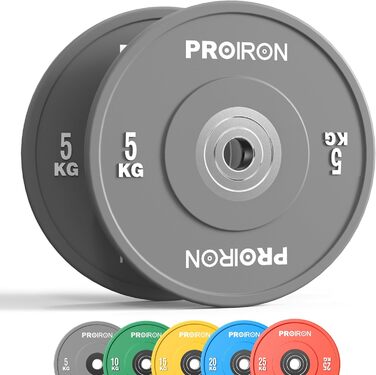 Пластини PROIRON 50мм, 5-25кг, жорстка гума, IWF Standard 2x5KG