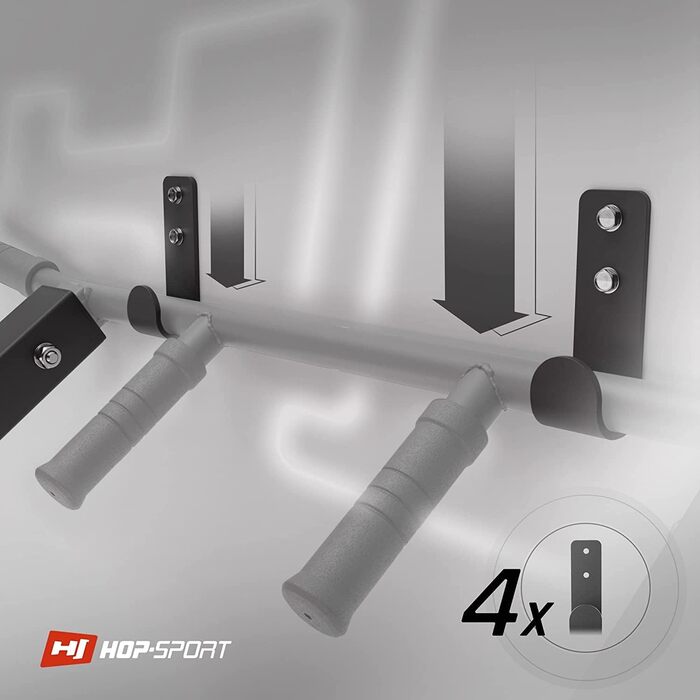 2in1 Multi-Gym HS-1007K - Dip-Station & Pull-Up Bar з настінним кріпленням