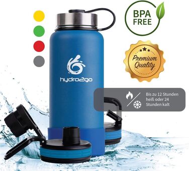 Термос hydro2go X-AlpsBottle 950 мл, небесно-блакитний