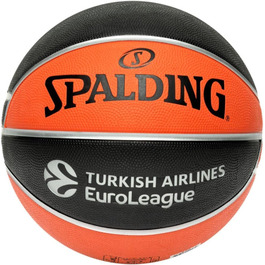 Баскетбольний м'яч Spalding TF-150 Euroleague, чорний/помаранчевий, розмір 7