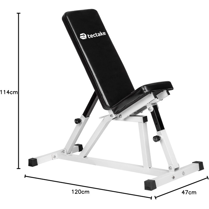 Лава для ваги TecTake, регулювання спинки в 7 і 4 напрямках, 120x47x114 см