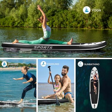Надувна SUP-дошка Panana 305x76x15 см з преміум аксесуарами, комплект для серфінгу, регульоване весло, ультралегка, неслизька поверхня
