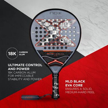 Ракетка Agustin Tapia Padel 360-375г Genius Attack 18k