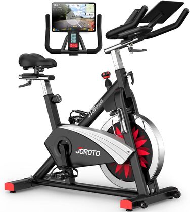 Велотренажер JOROTO X2 Ergometer і велотренажер JOROTO X2PRO Bluetooth, веловелосипед для внутрішнього руху Швидкісний велосипед з потужним магнітним гальмом і ремінним приводом - навантаження 150 кг X2PRO (підтримка Bluetooth)