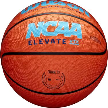 Вілсон Унісекс-Дорослий баскетбольний м'яч NCAA Elevate Vtx (7, помаранчевий/синій)