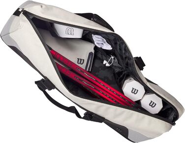 Тенісна сумка Wilson Lifestyle для ракеток, 4 і 2 відділення, сіро-блакитна та хакі