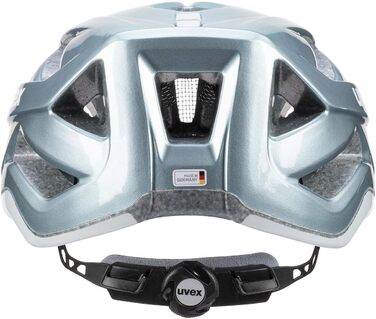 Велосипедний шолом uvex active для жінок і чоловіків, розмір 52-57 см, aqua white, регулювання розміру, можливість LED-підсвітки