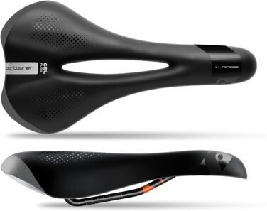 Велосипедне сідло Selle Italia Sportourer X Race Gel Flow Hi-Viz, чорне, універсальний розмір