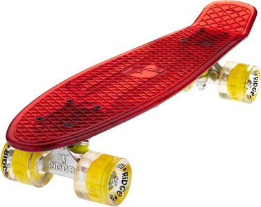 Скейтборд Ridge Blaze Mini Cruiser, 55 см 56 см Червоний/Жовтий