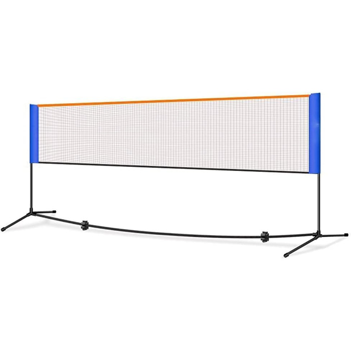 Портативний набір сіток для бадмінтону, складний, для тенісу, волейболу, піклболу, з підставкою, регулюванням висоти, тренувальна зона для саду, газону, пляжу 6,1 м