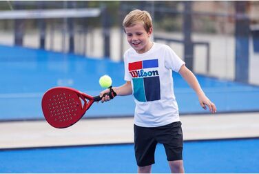 Ракетка Wilson Padel Bela Jr V2, скловолокно/EVA, черв/чорн, 4'