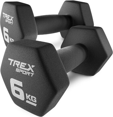 Набір гантелей TREX SPORT з неопрена 2 шт. 4–20 кг для жінок і чоловіків